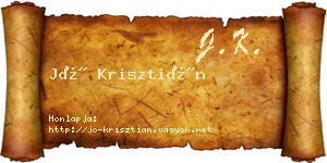 Jó Krisztián névjegykártya